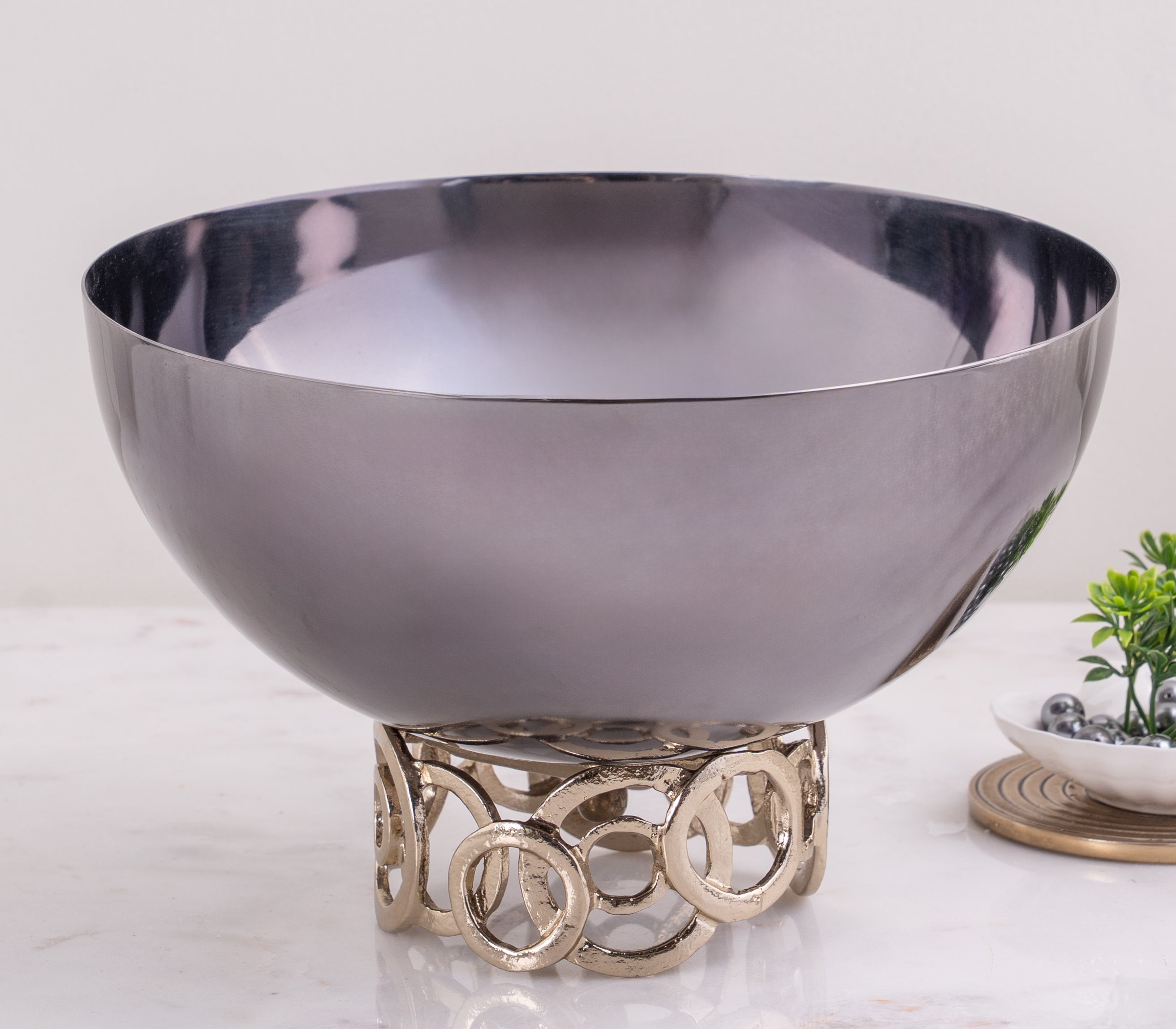 Gold And Nickel Orbit Bowl