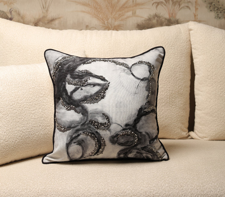 Ebony and Ivory Cushion