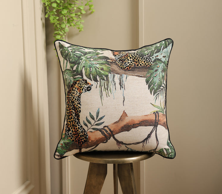 Leopard Lynx Cushion