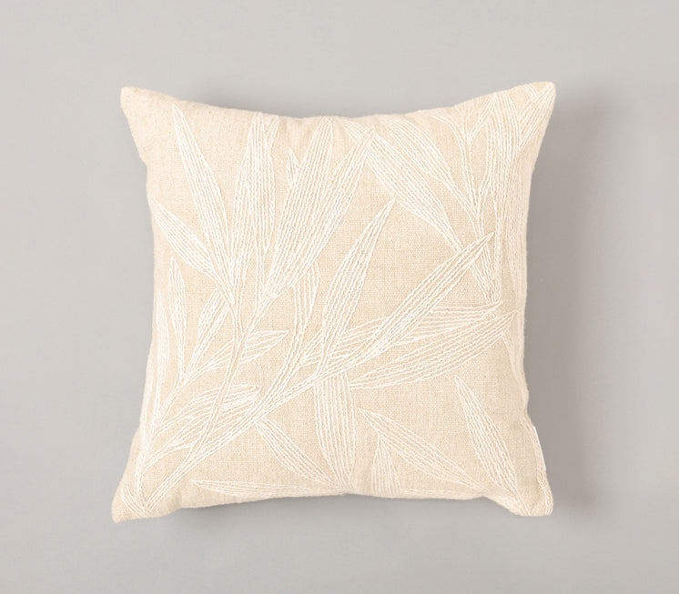 Beige Leaflets Cushion