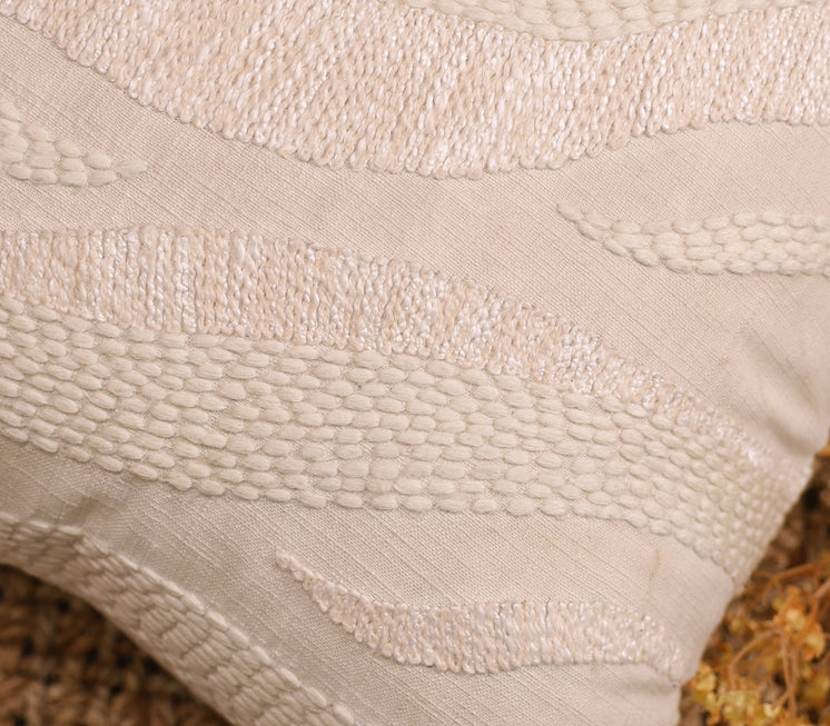 Beige Leaflets Cushion