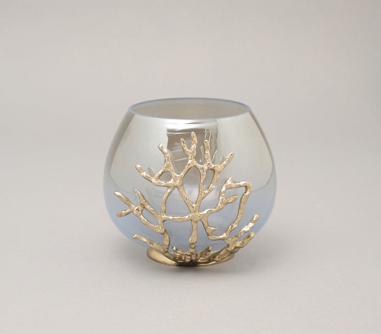 Gold Coral Votive Holder