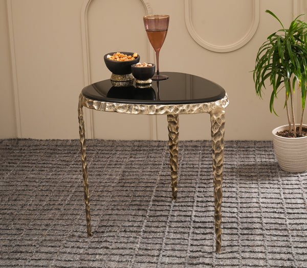 CHISELLED END TABLE TALL