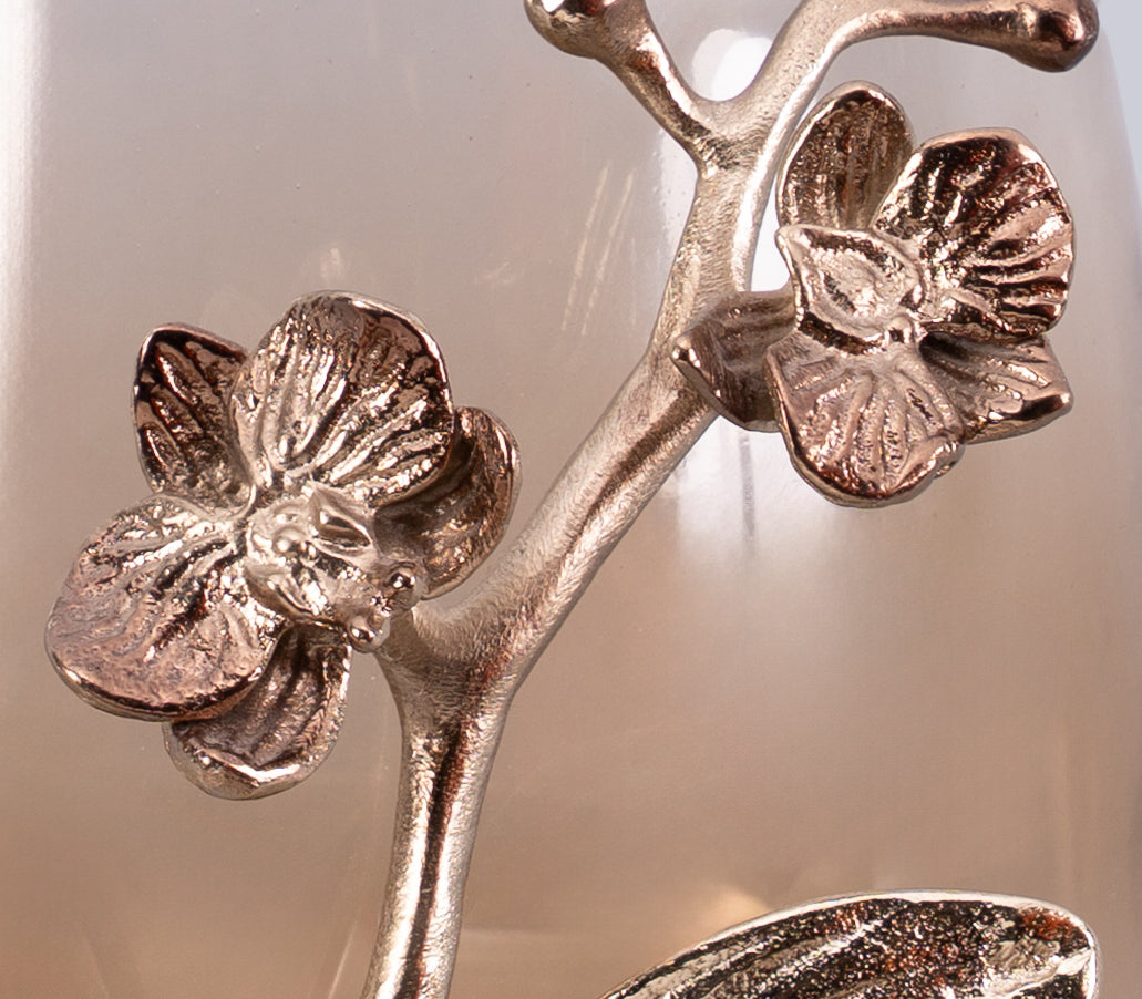 Floral Savvy Hurricane Candle Holder