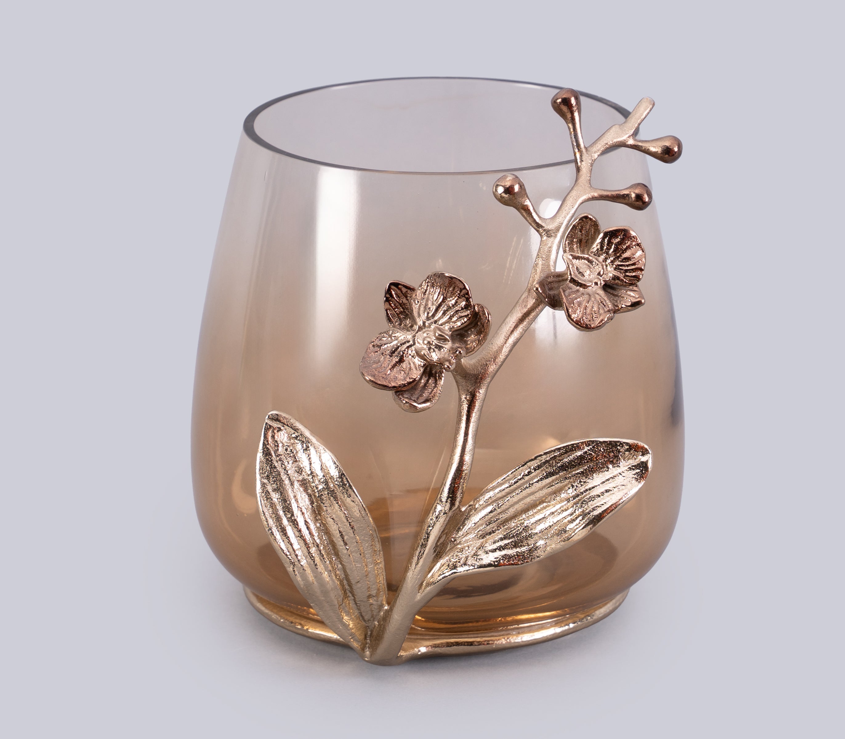 Floral Savvy Hurricane Candle Holder