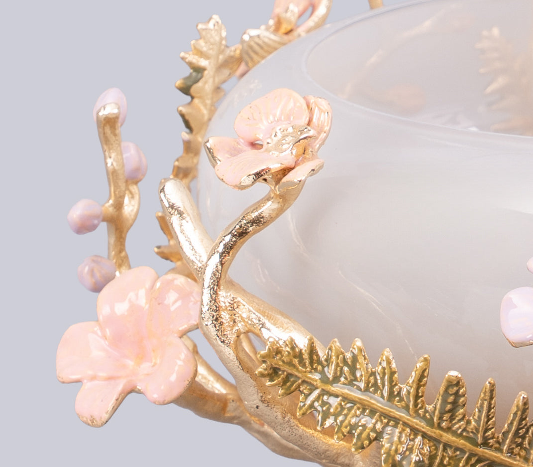 Summer Garden Footed Bowl