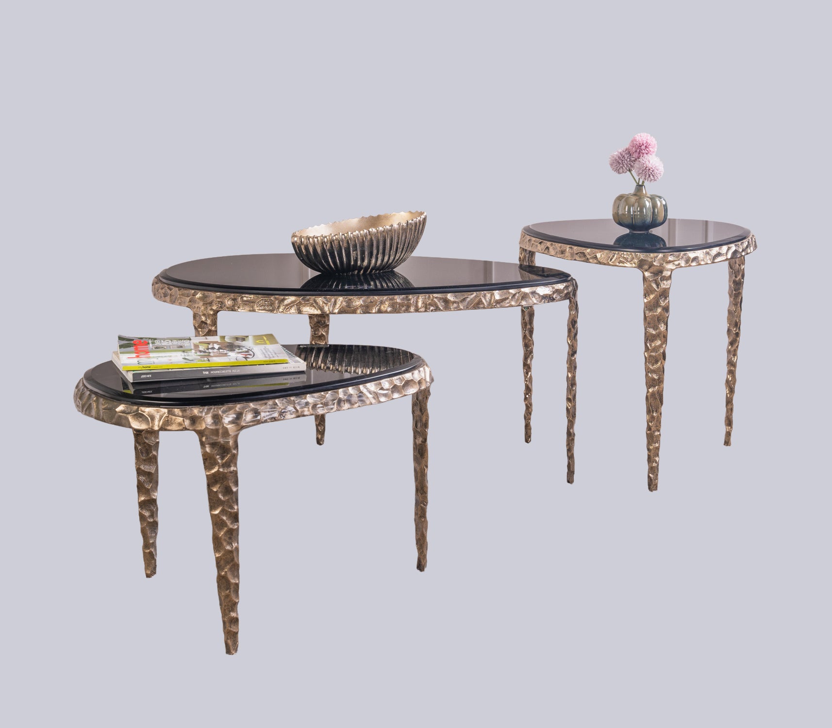 Chiselled Coffee and End Tables Set