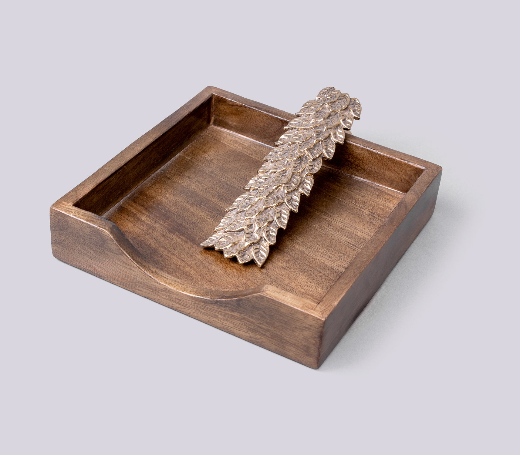 GOLD LEAF SERVIETTE HOLDER