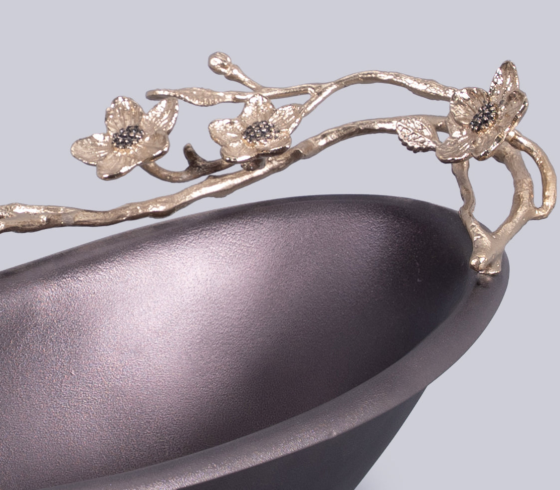 Auric Flora Oval Bowl