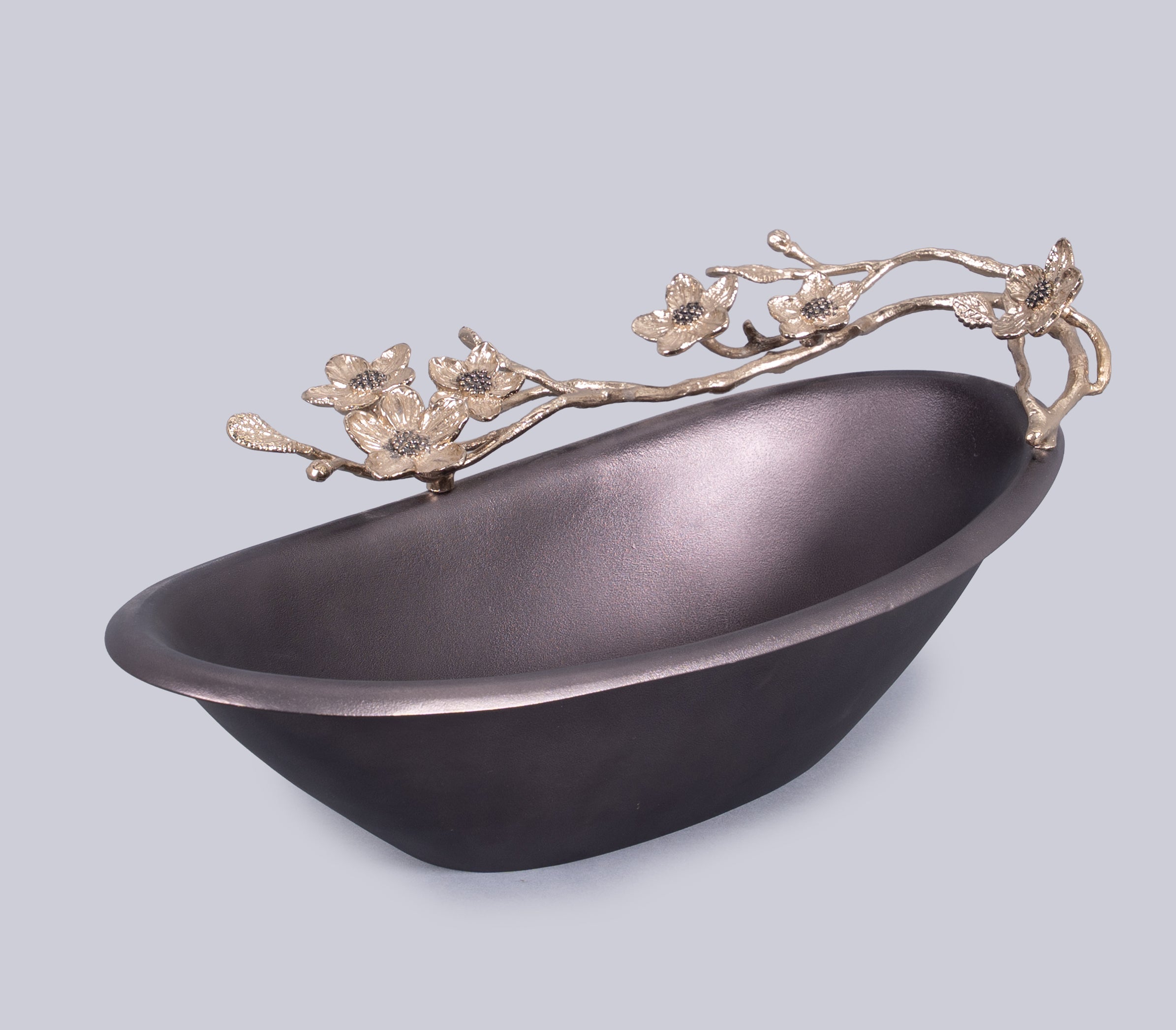 Auric Flora Oval Bowl