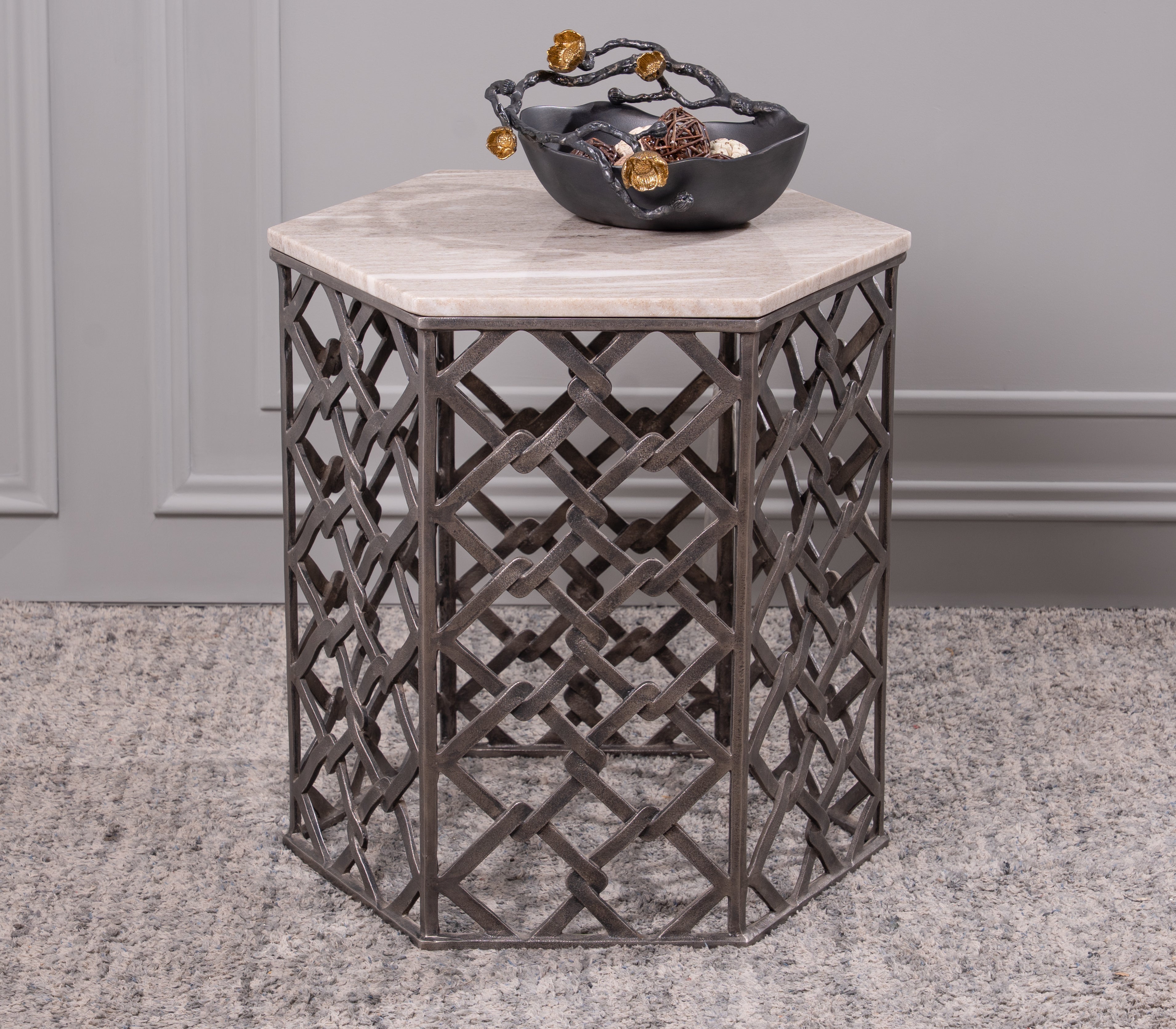 Hexa Grid End Table