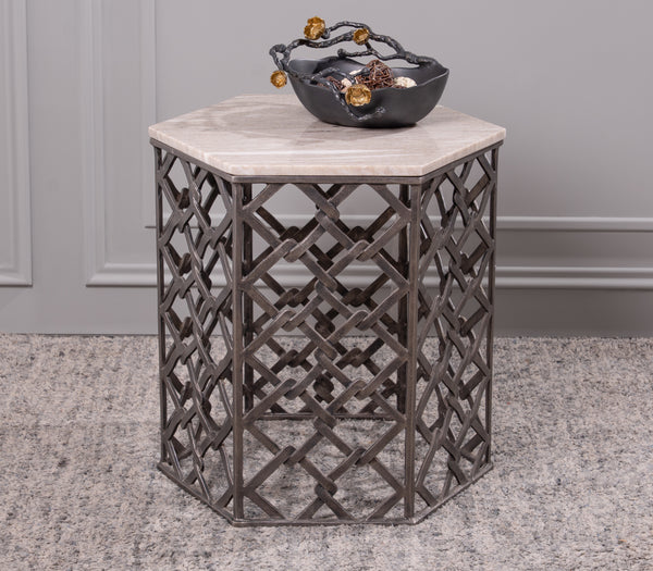 Hexa Grid End Table