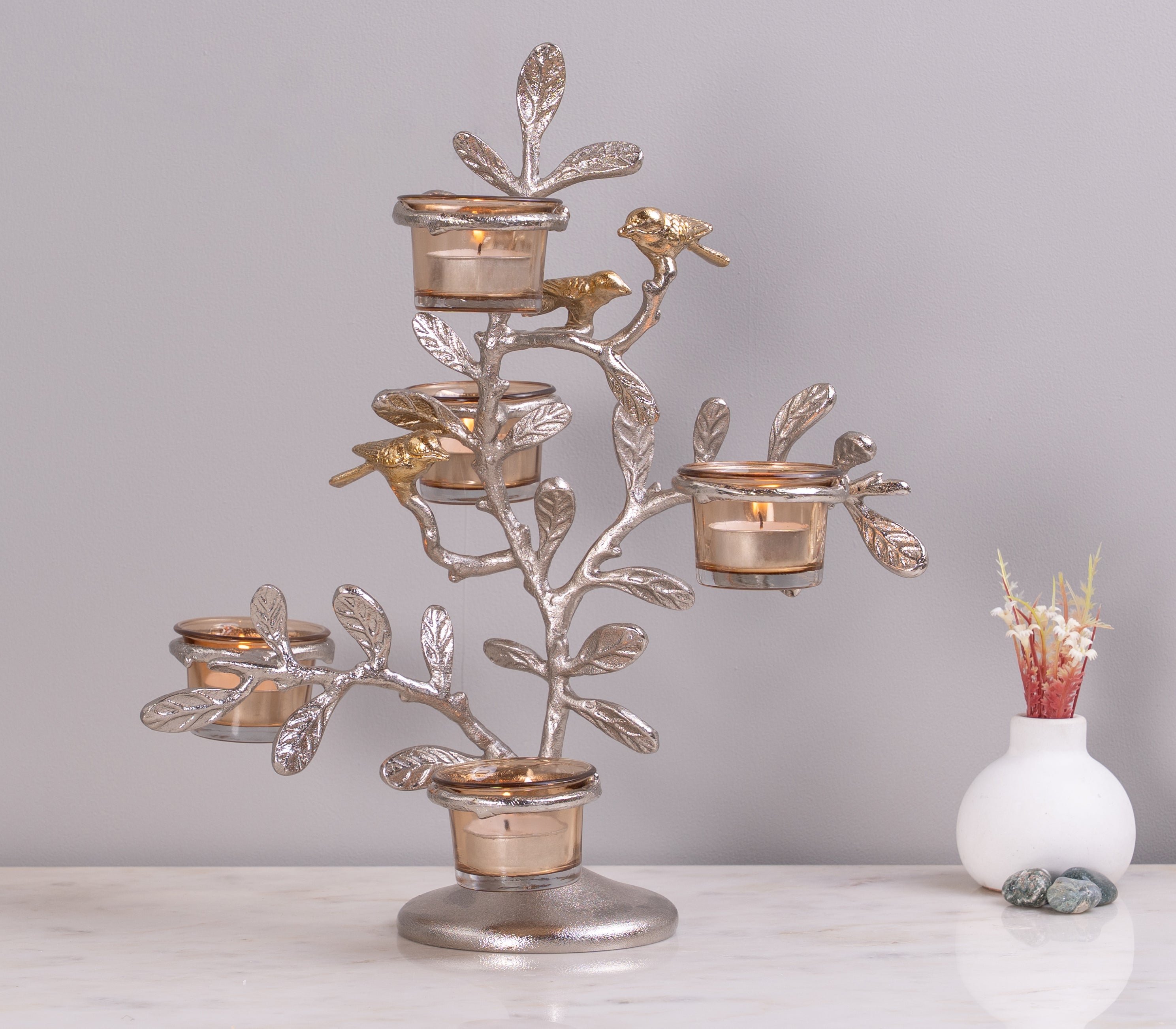 Essence Of The Leaf Multi T Light Candle Holder