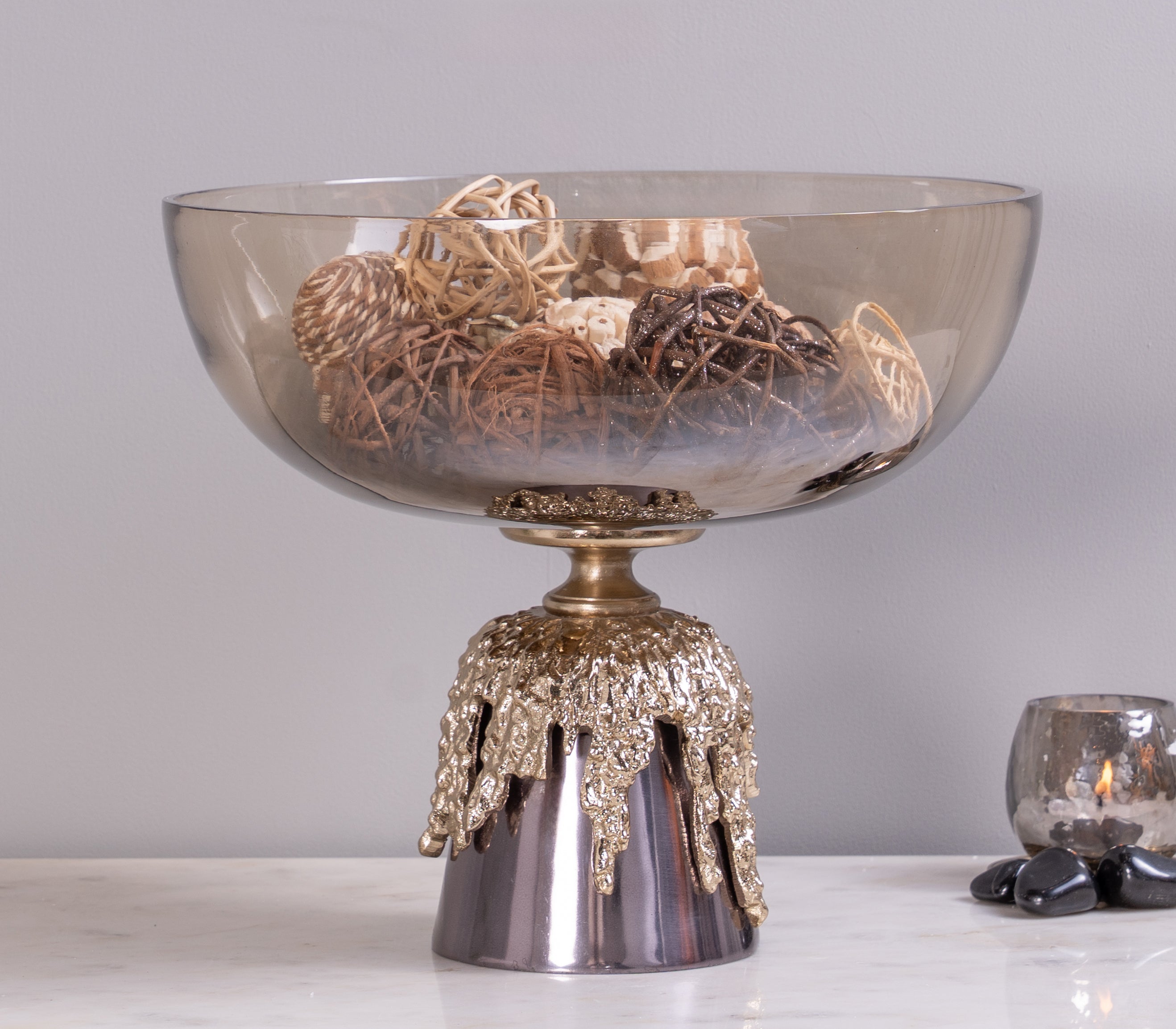 Wax And Wane Footed Bowl