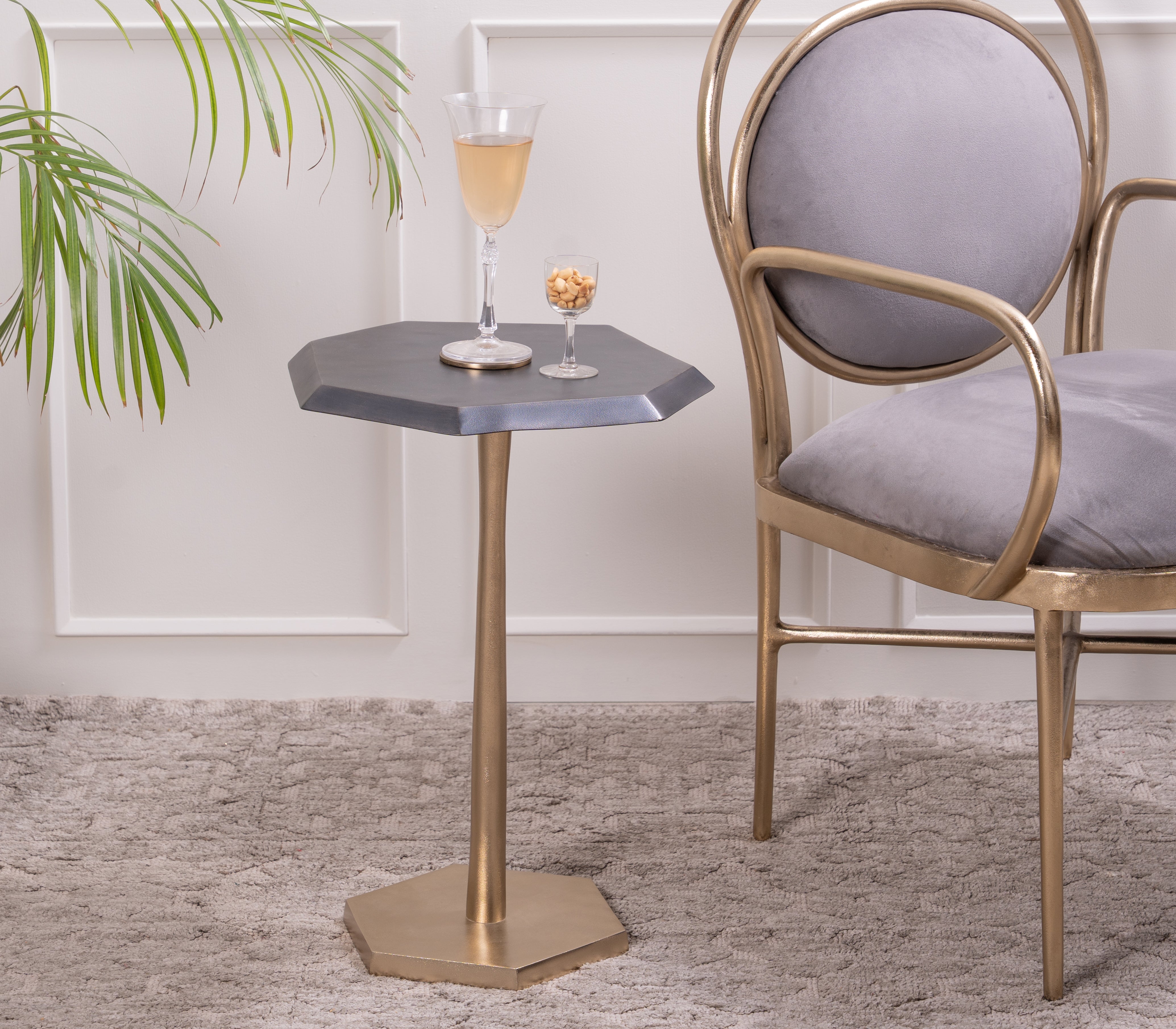 Hexa Noir End Table