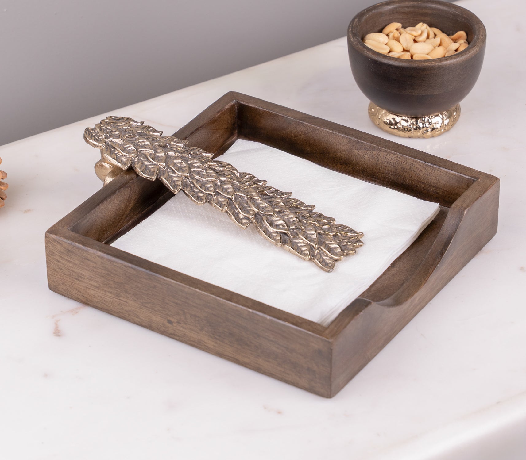 GOLD LEAF SERVIETTE HOLDER