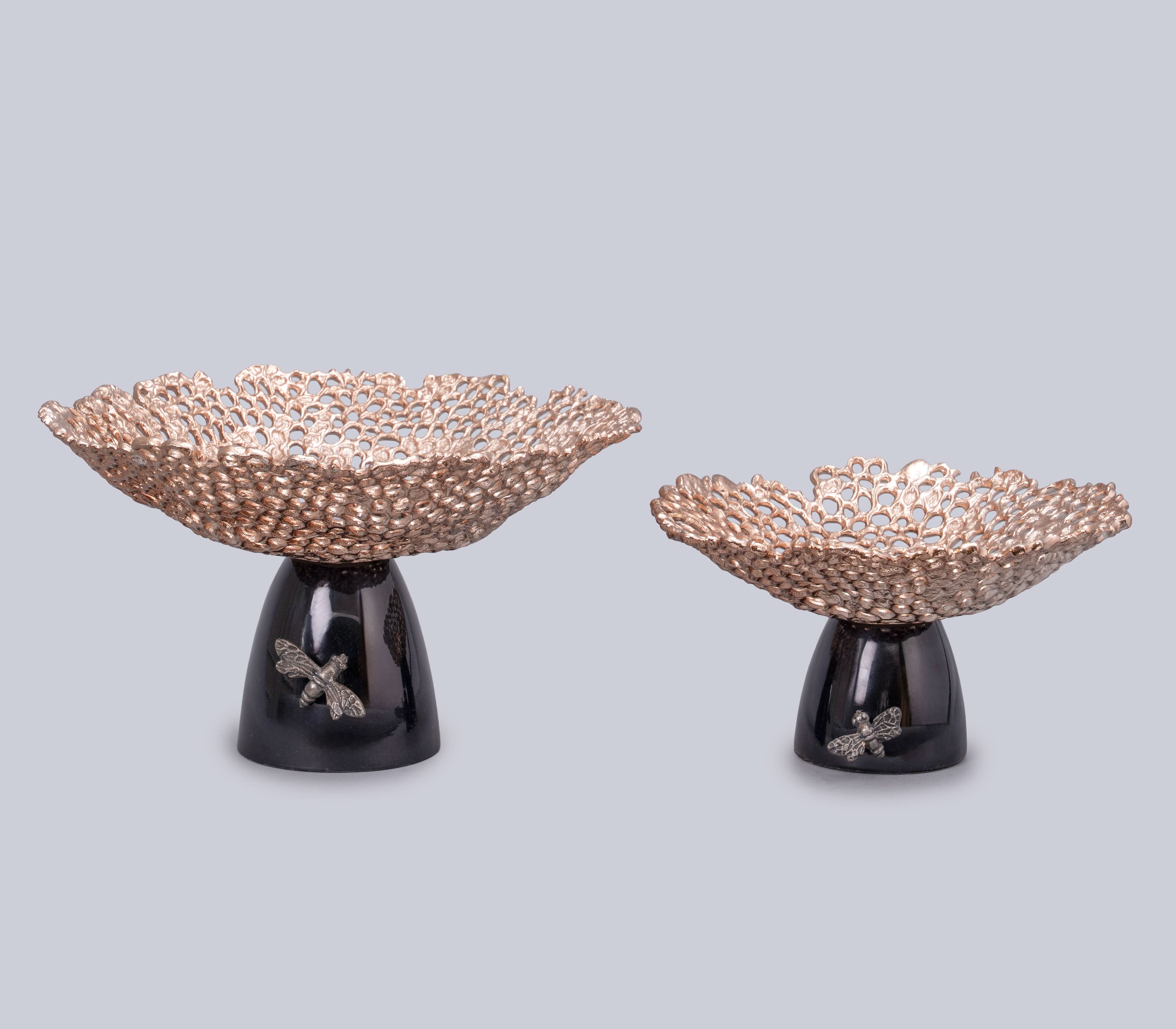 Bee Bobeche Footed Bowl