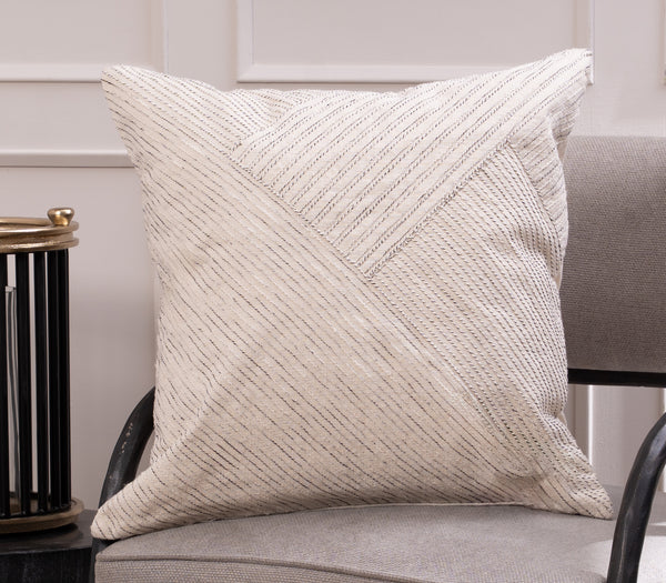 Gossamer Beige and black Cushion