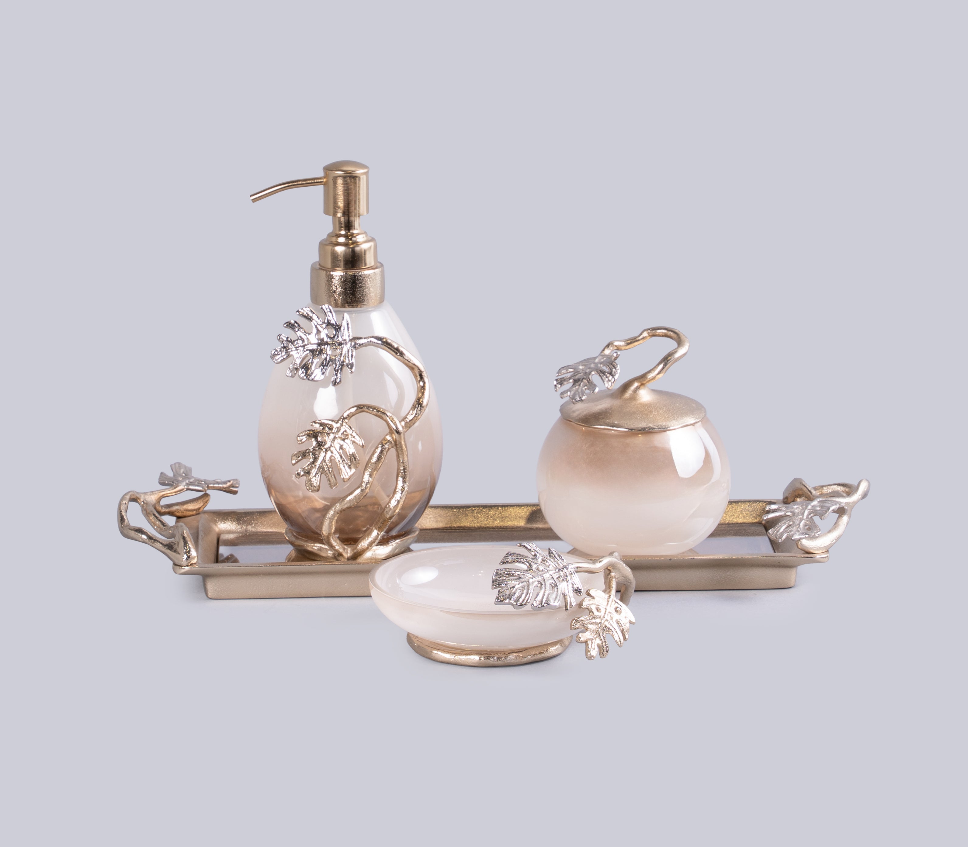 Monstera Leaf Bath Set