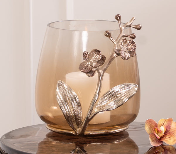 Floral Savvy Hurricane Candle Holder