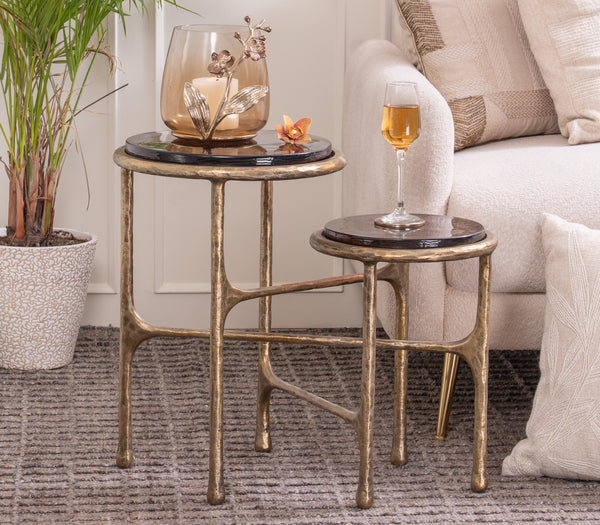Gold Stoneveli End Table