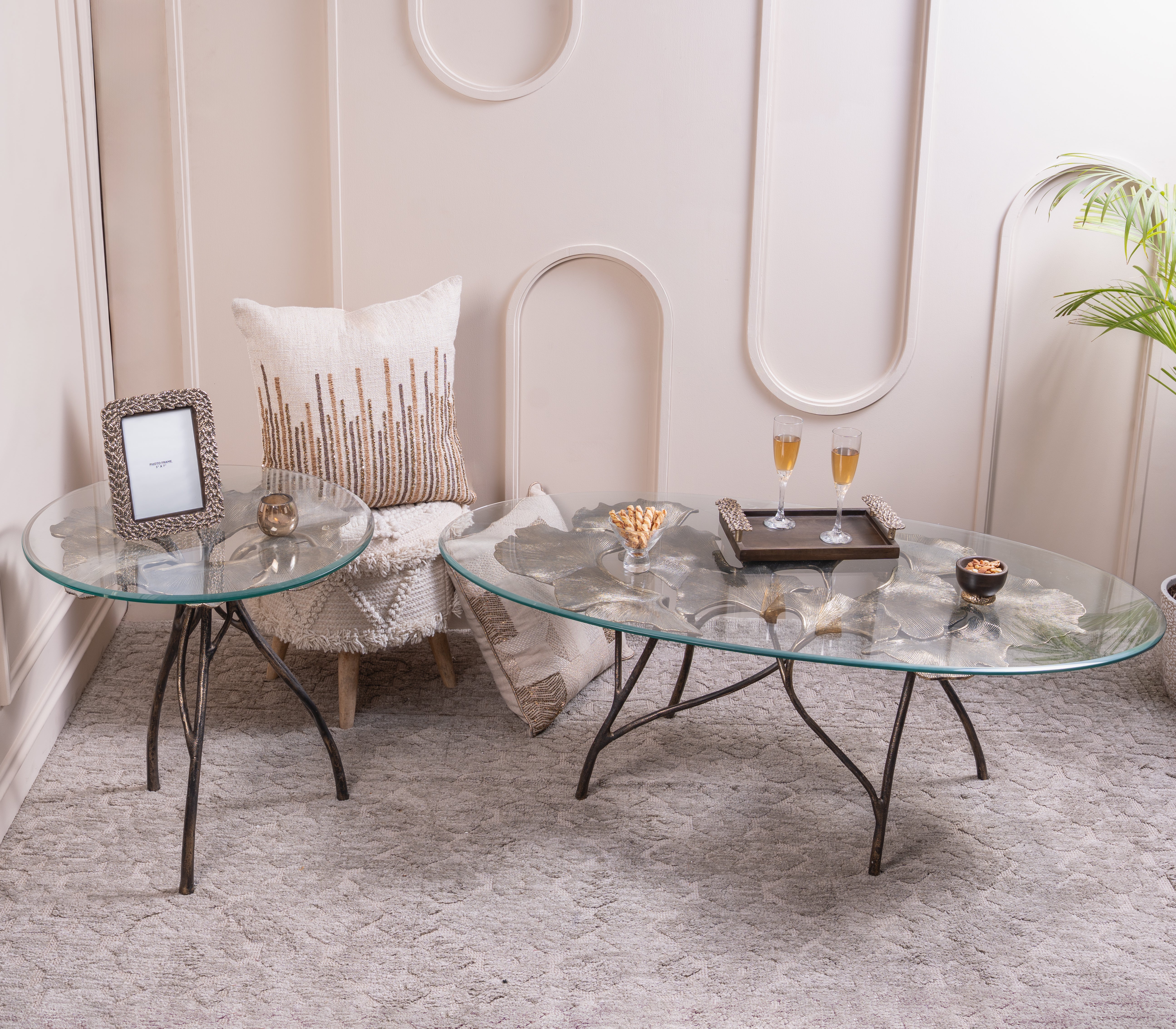 Gingko Bloom Coffee and End Table