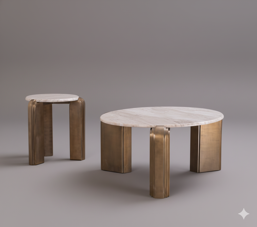 Opal Amber Coffee and End Table