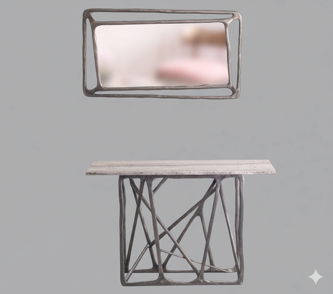 Sacred Geometry Console & Mirror