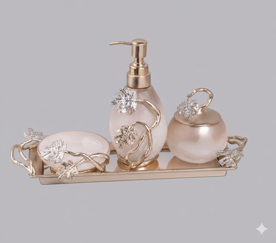 Monstera Leaf Bath Set