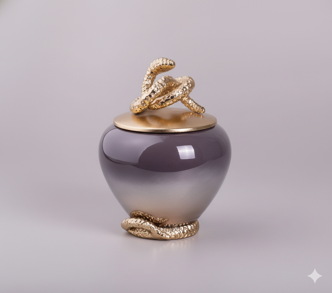 Serpentine Cotton Jar