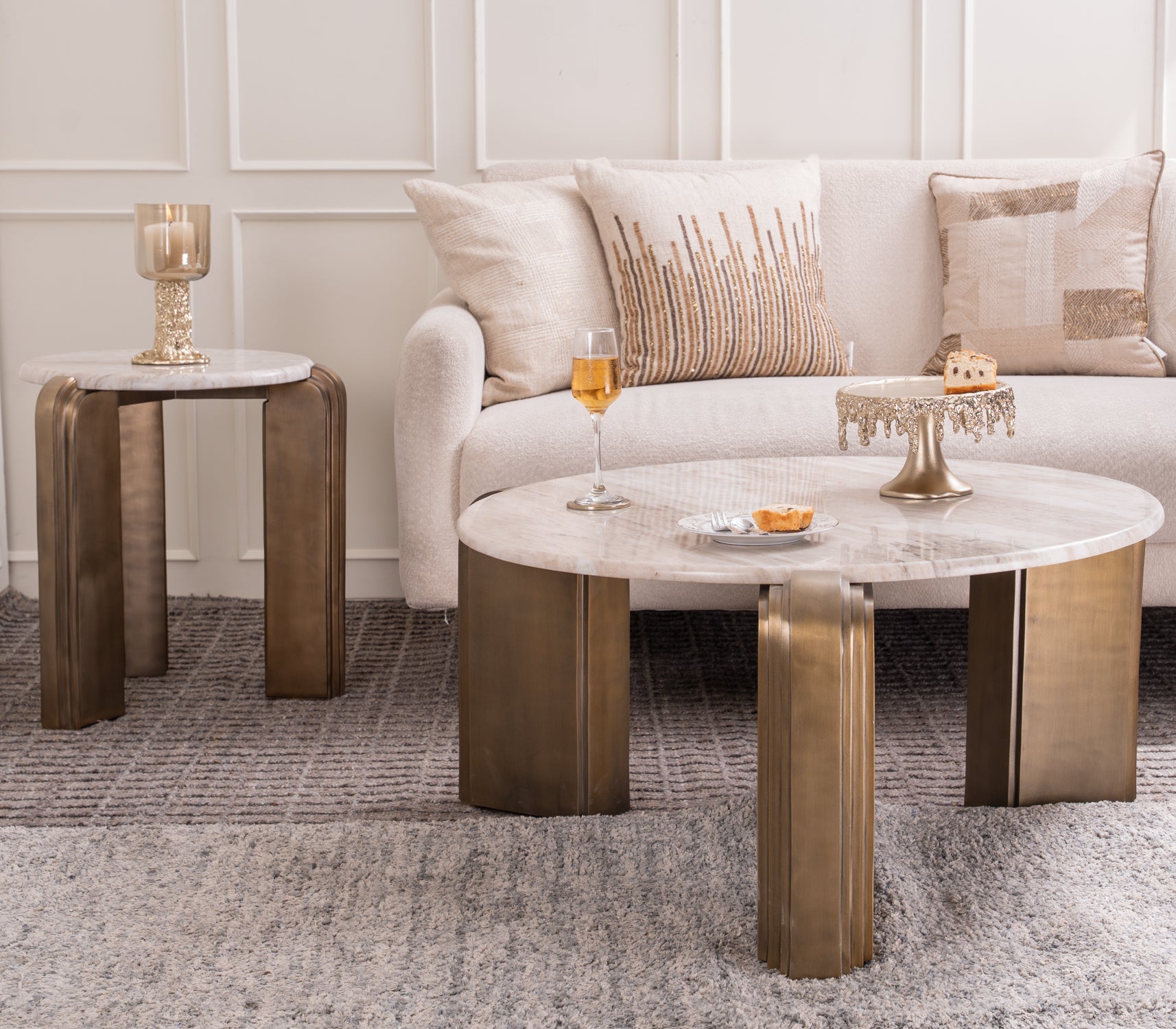 Opal Amber Coffee and End Table