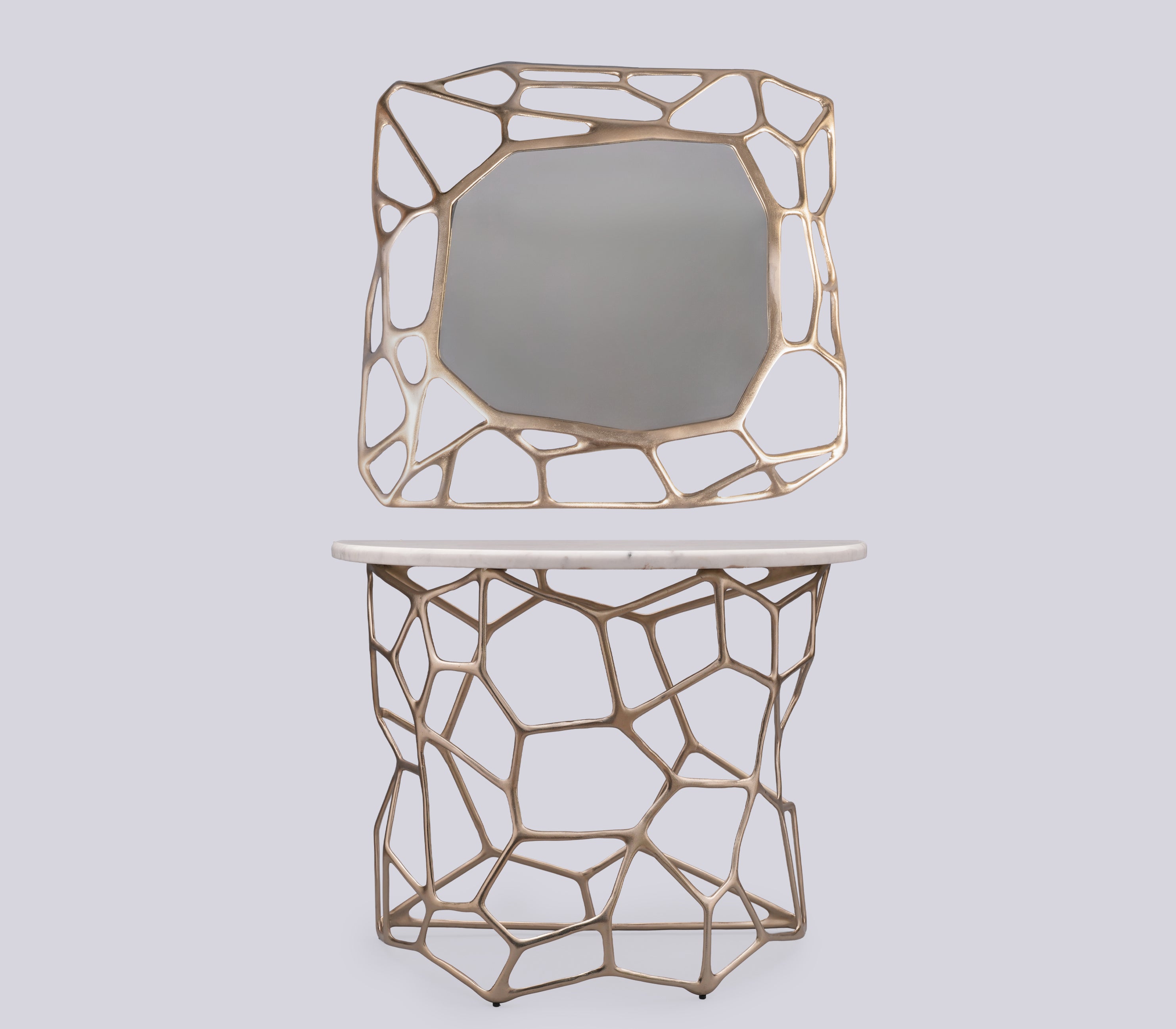 Sacred Geometry Mirror and Console Table Set