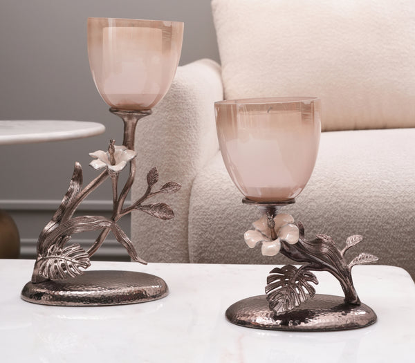 Floral Flame Candle Holder