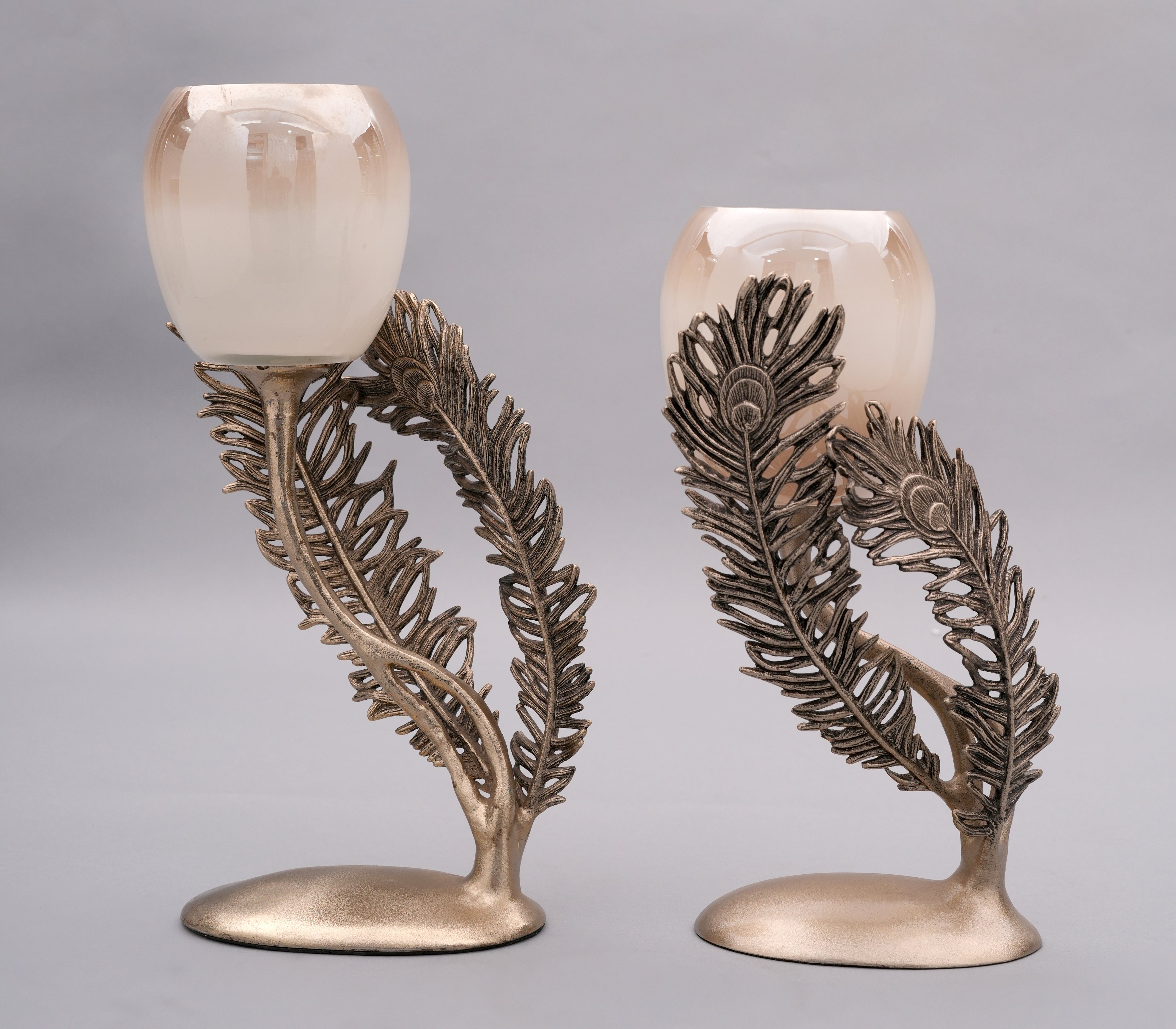 FEATHERED FLAME CANDLE HOLDER