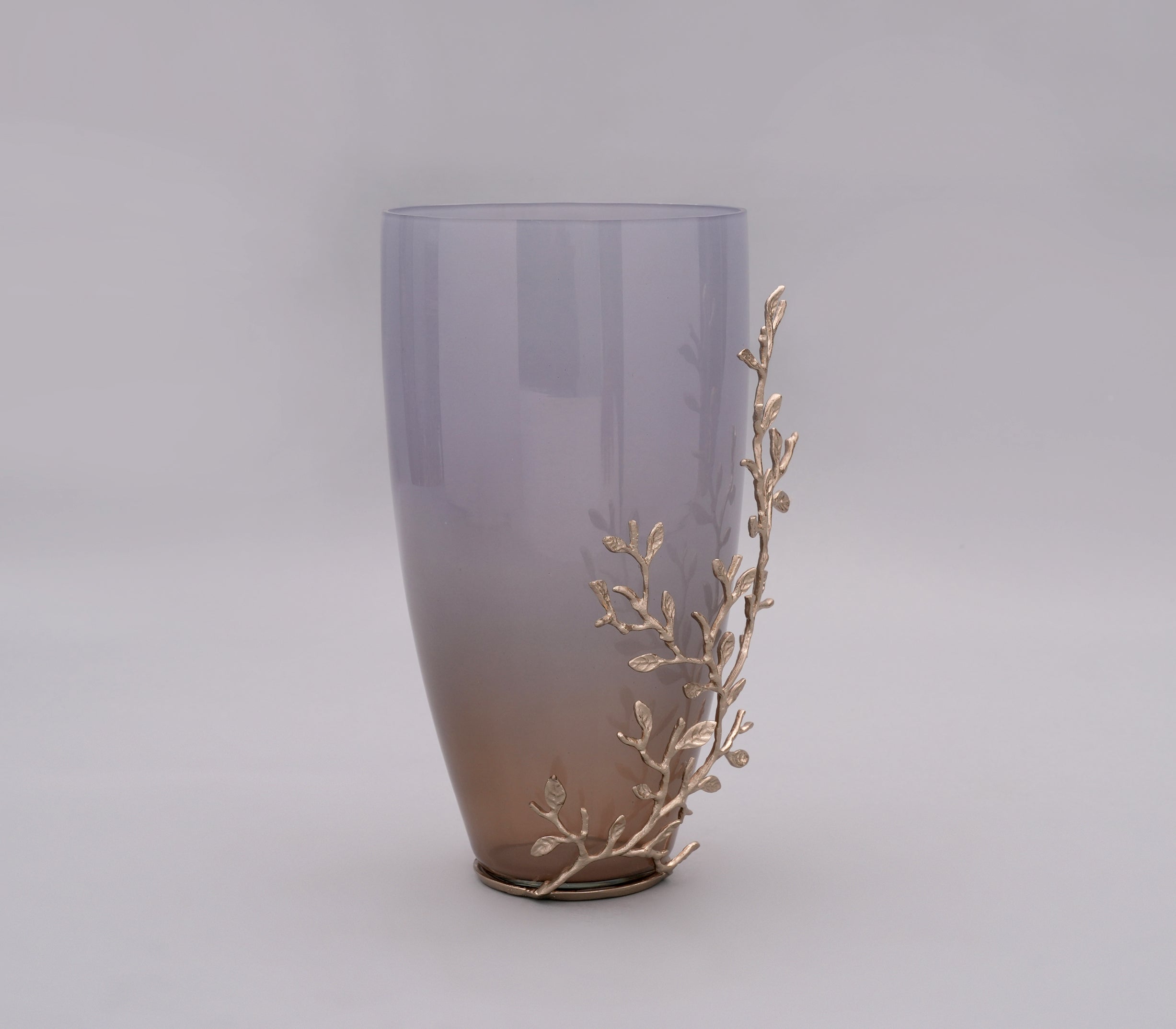 BRASS CORAL VASE