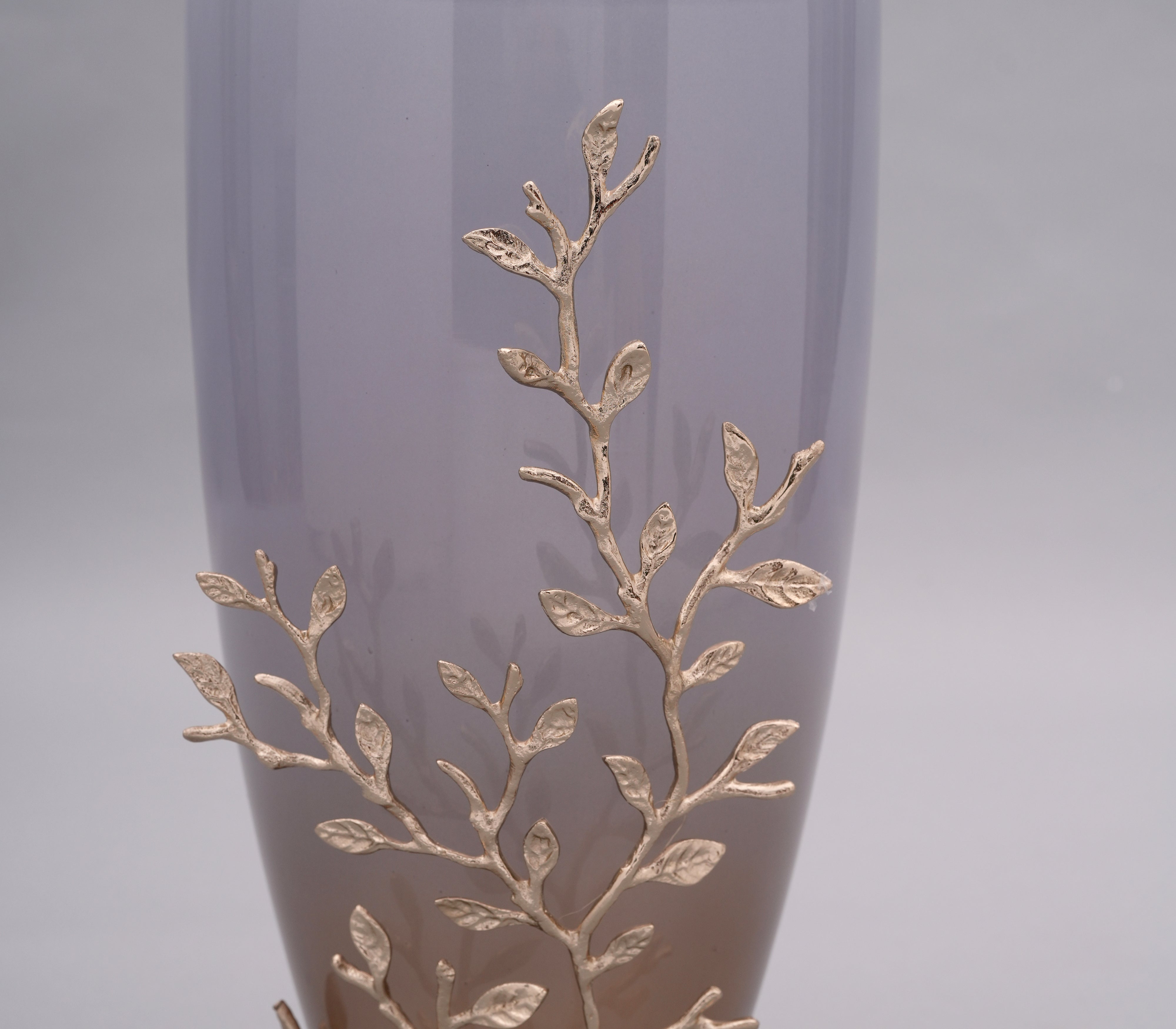 BRASS CORAL VASE