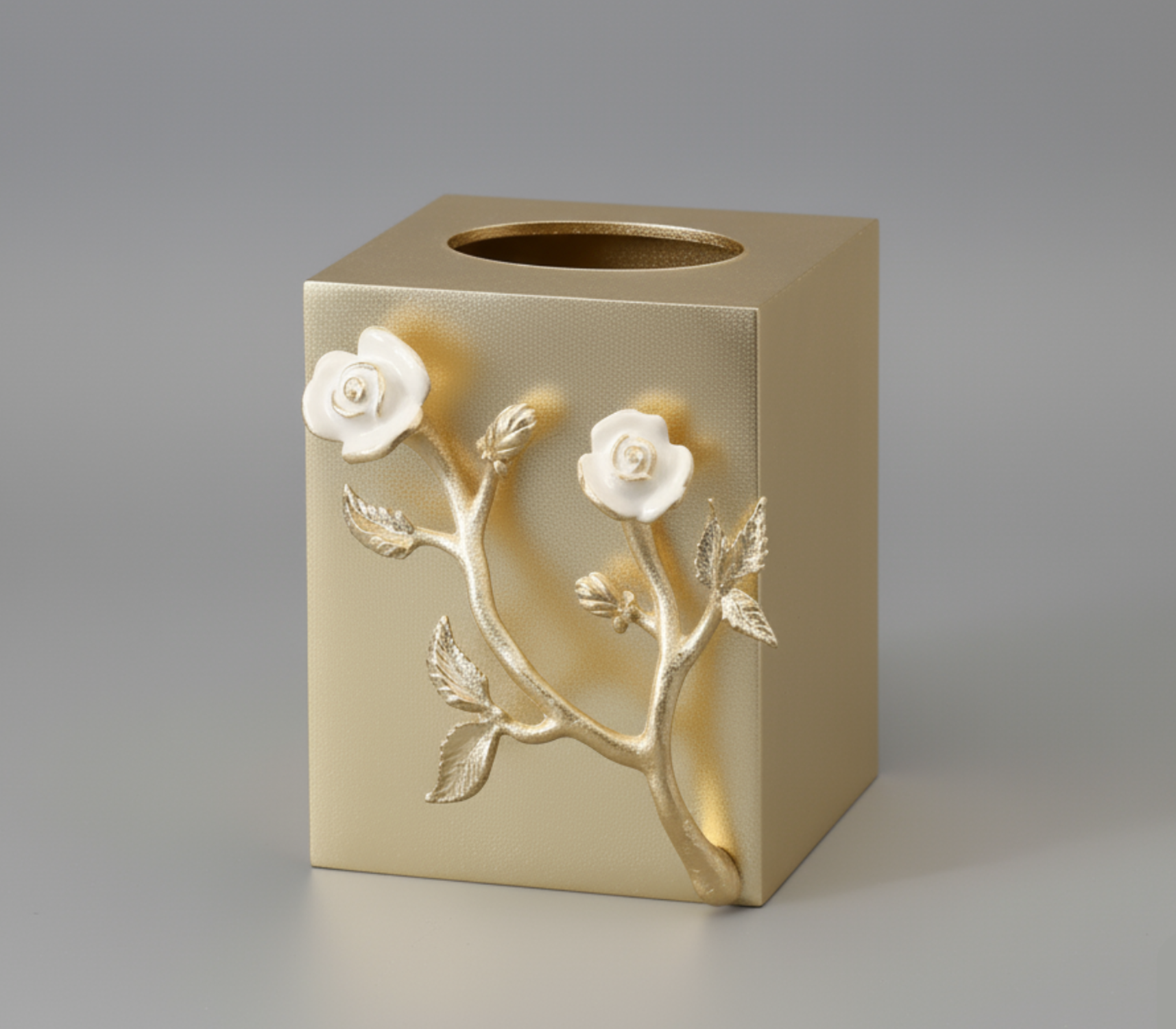 White Rose Tissue Box