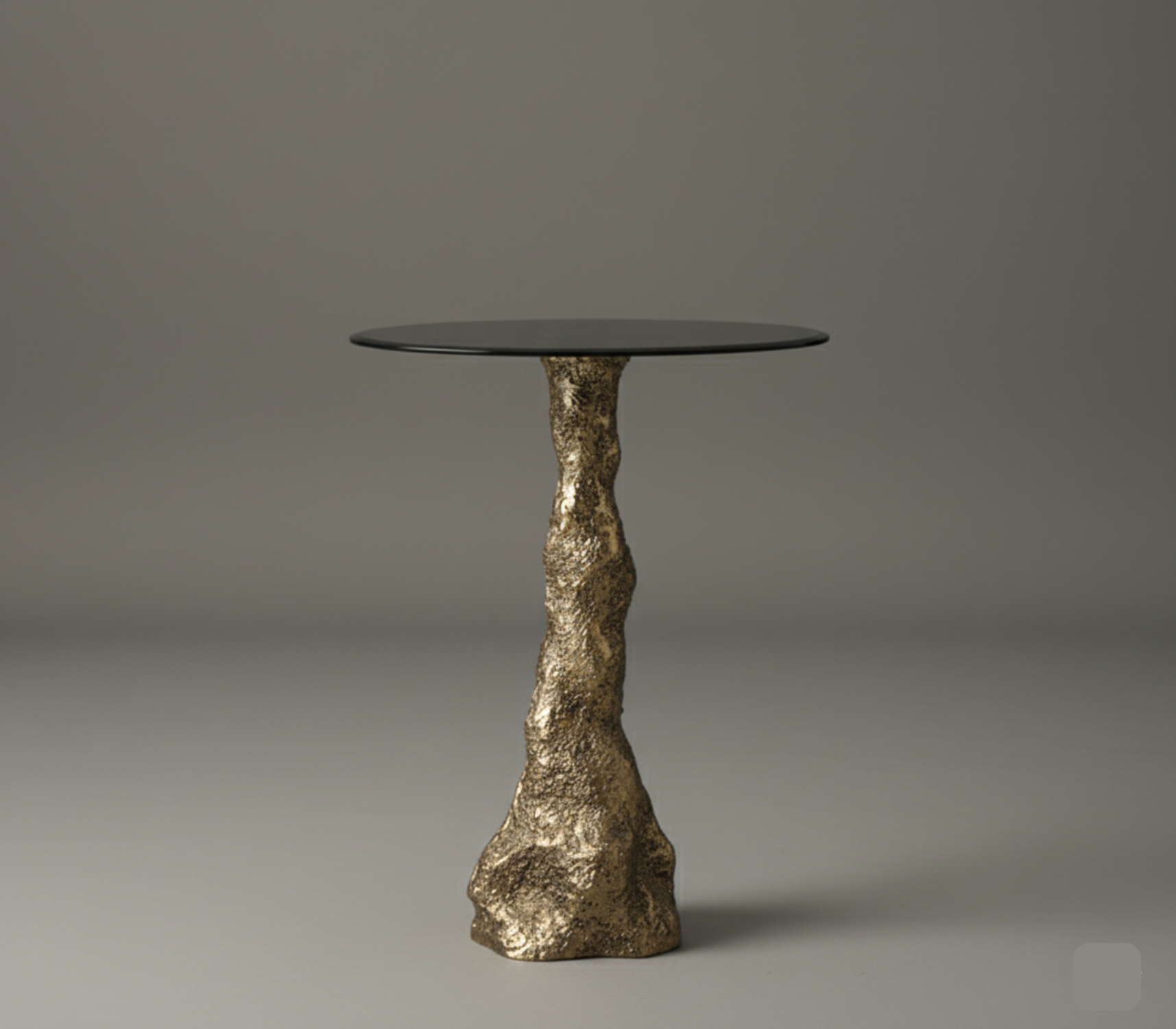 Obsidian Brass Side Table