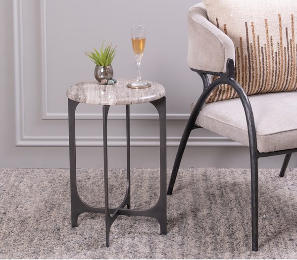 Rustic Noir Side Table