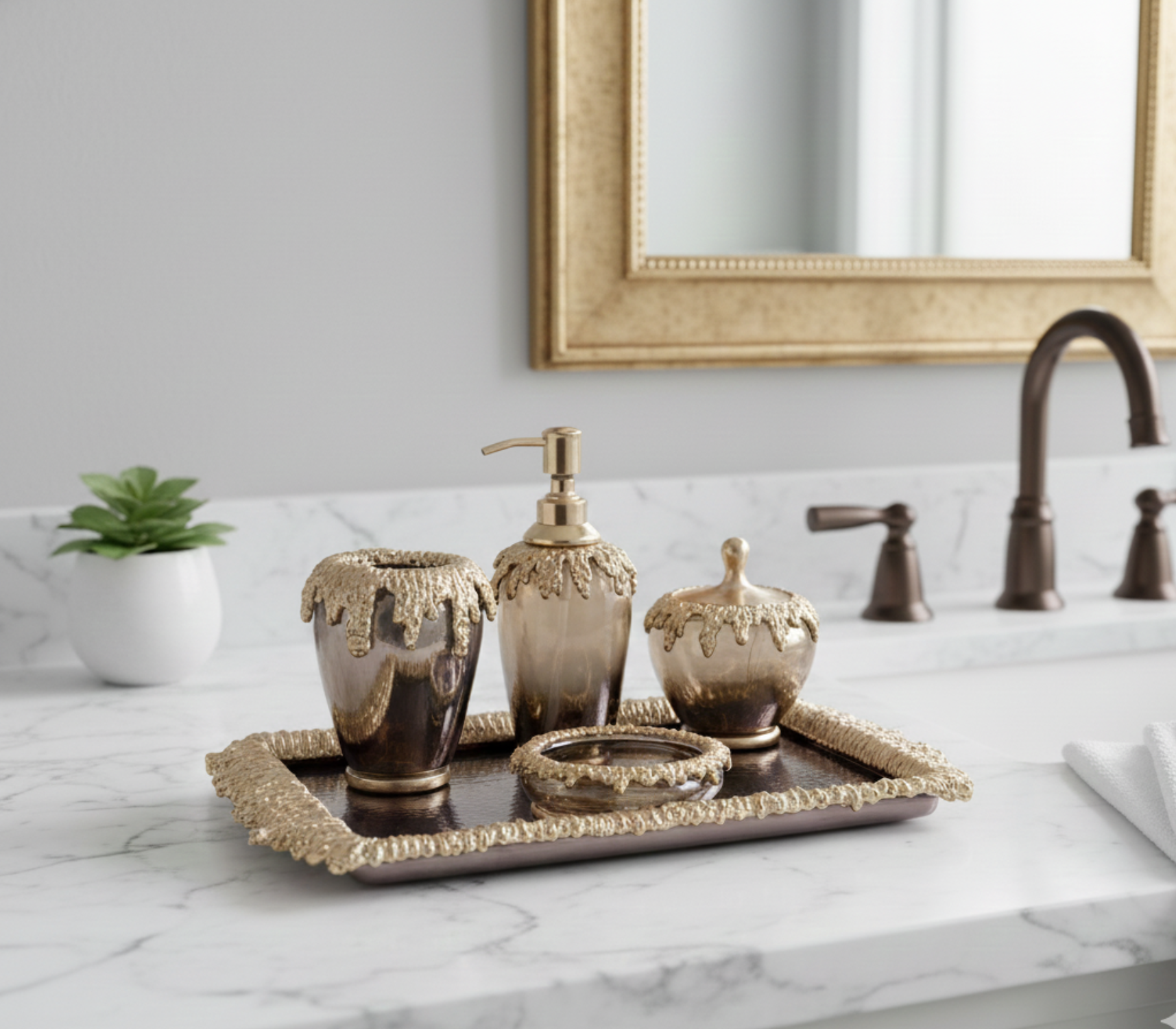 Wax and Wane bath set