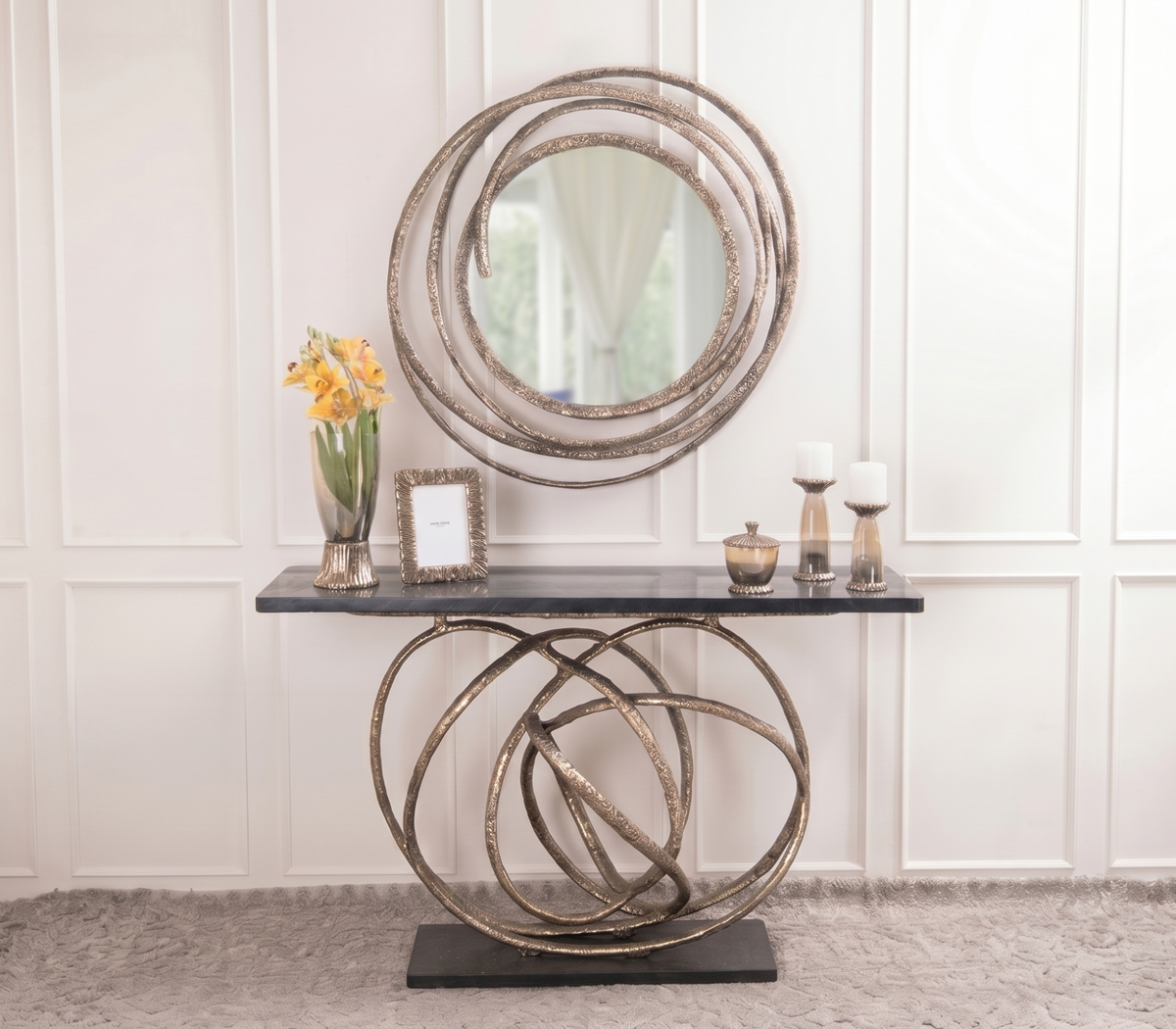Enchanted Harmony Console and Mirror – Rabyana Design