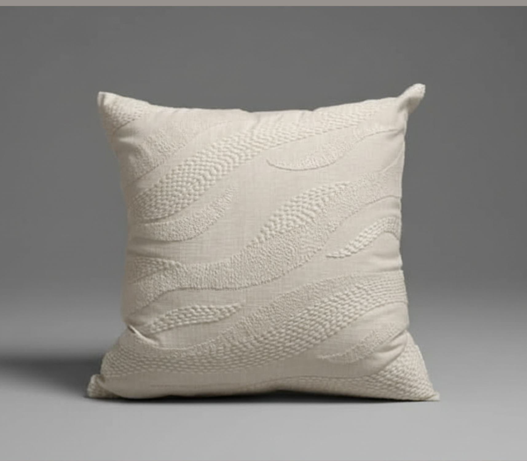 Beige Leaflets Cushion