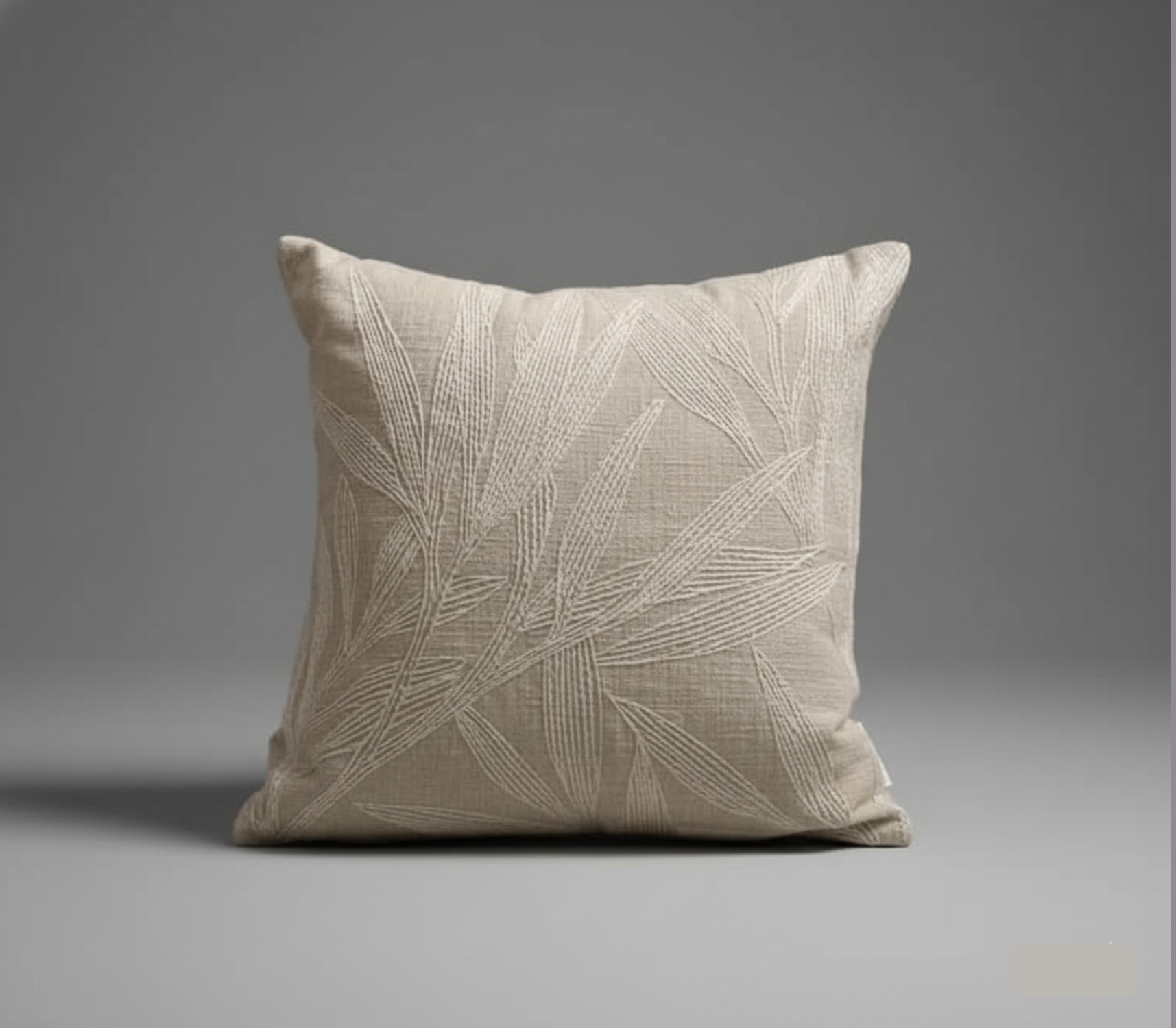 Beige Leaflets Cushion