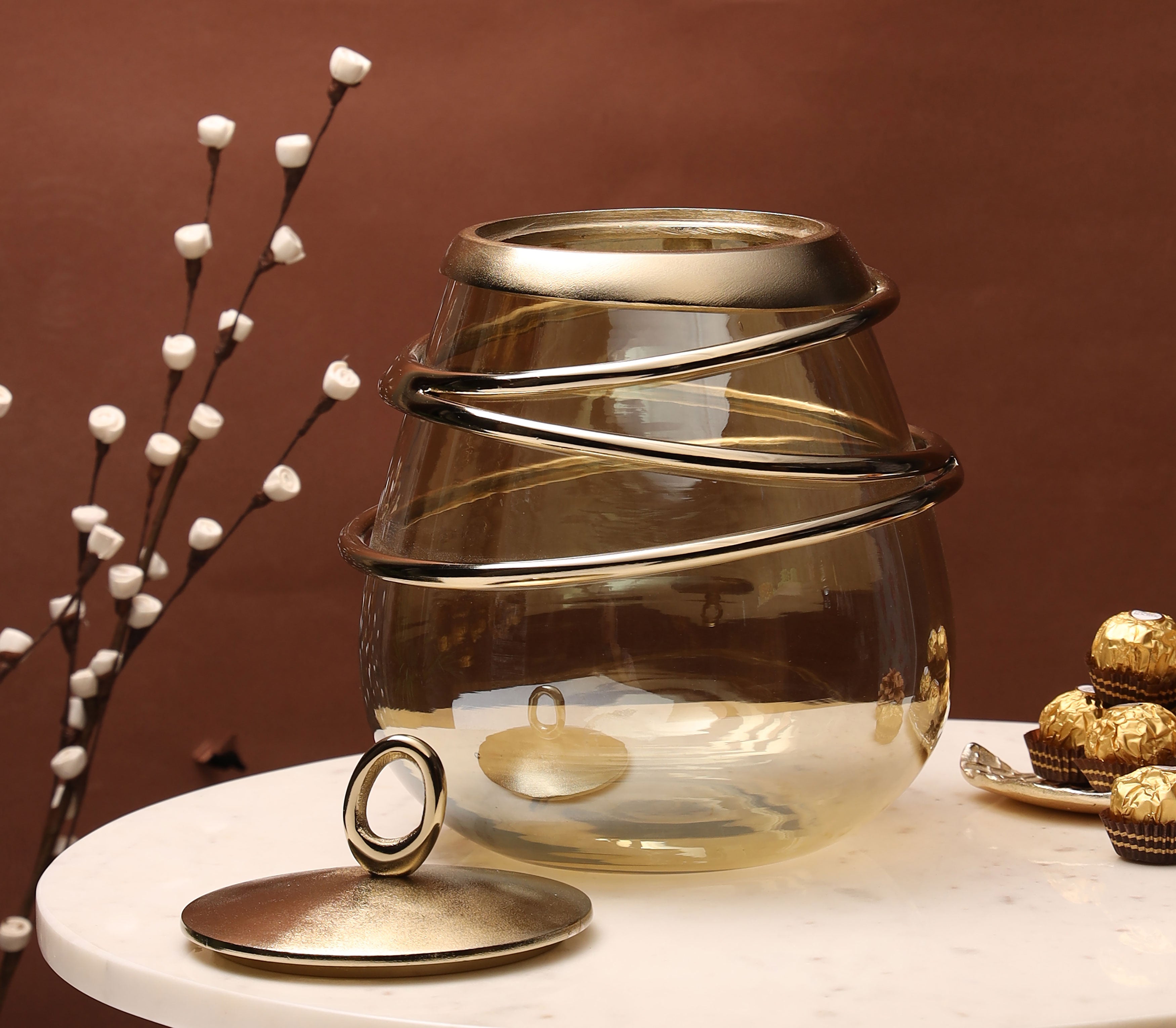 Resplendent Decorative Glass Jar