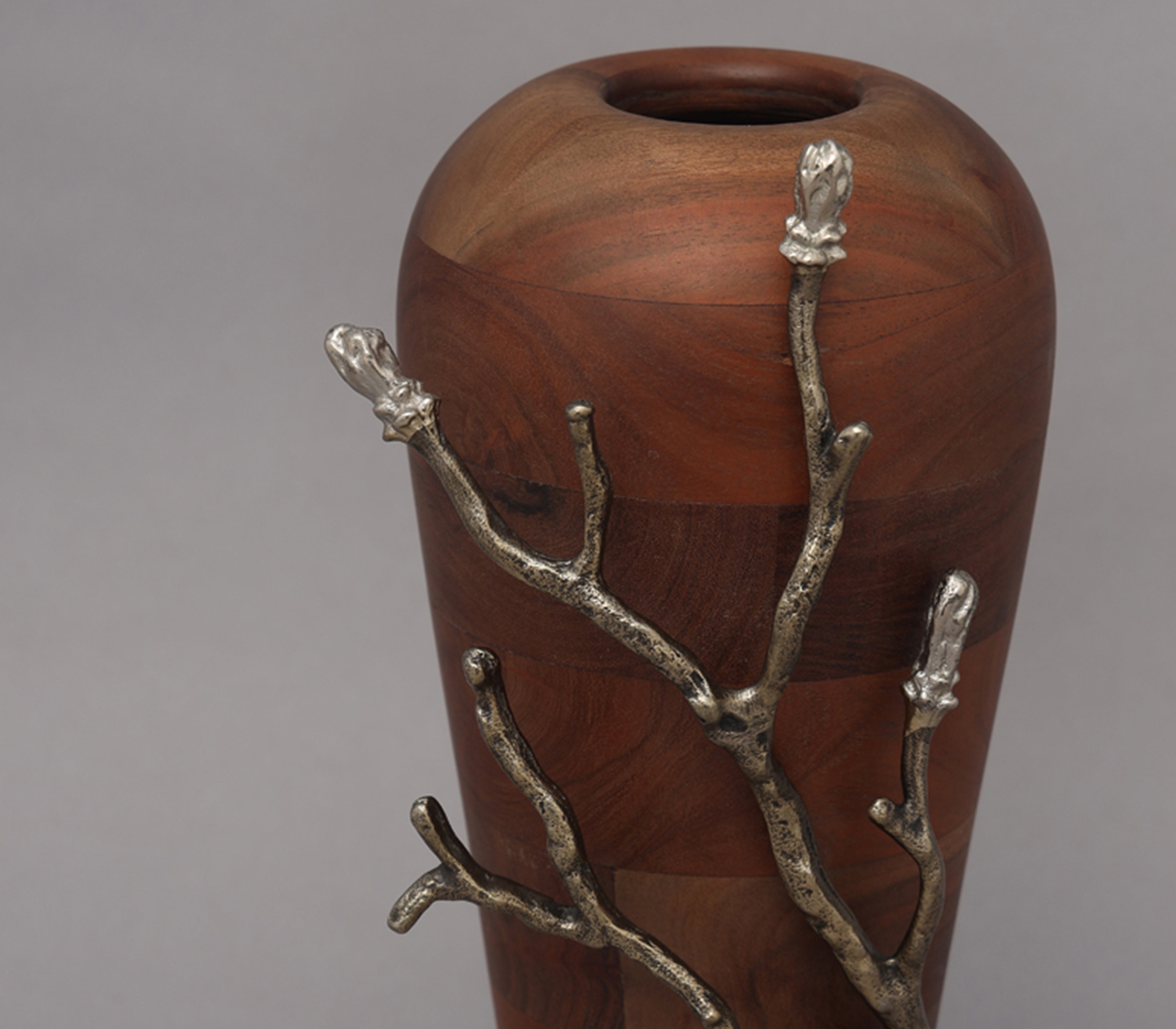 Buds with Wood Vase