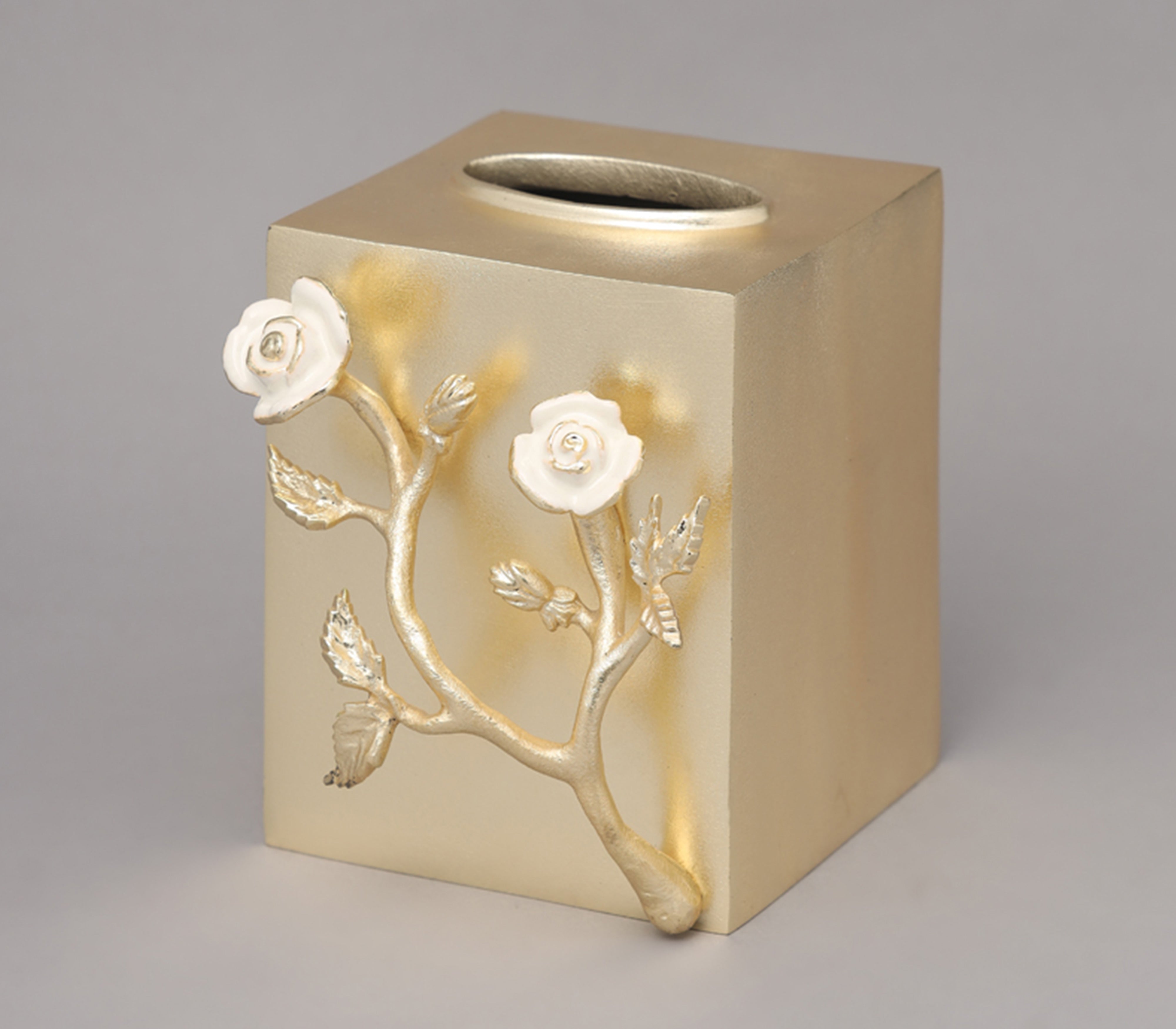 White Rose Tissue Box
