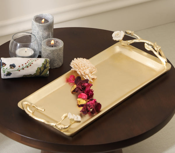 White Rose Bath Tray